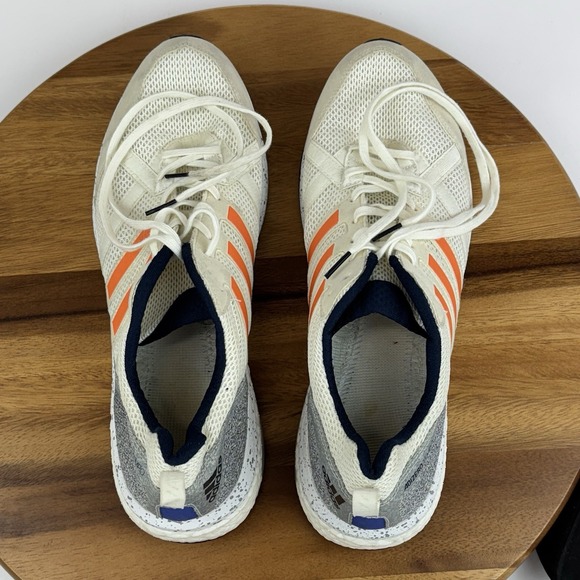 Mens Adidas Adizero Tempo 9 Hi-Res Orange Ivory Running Sneakers Shoes Size 13 D main image 10